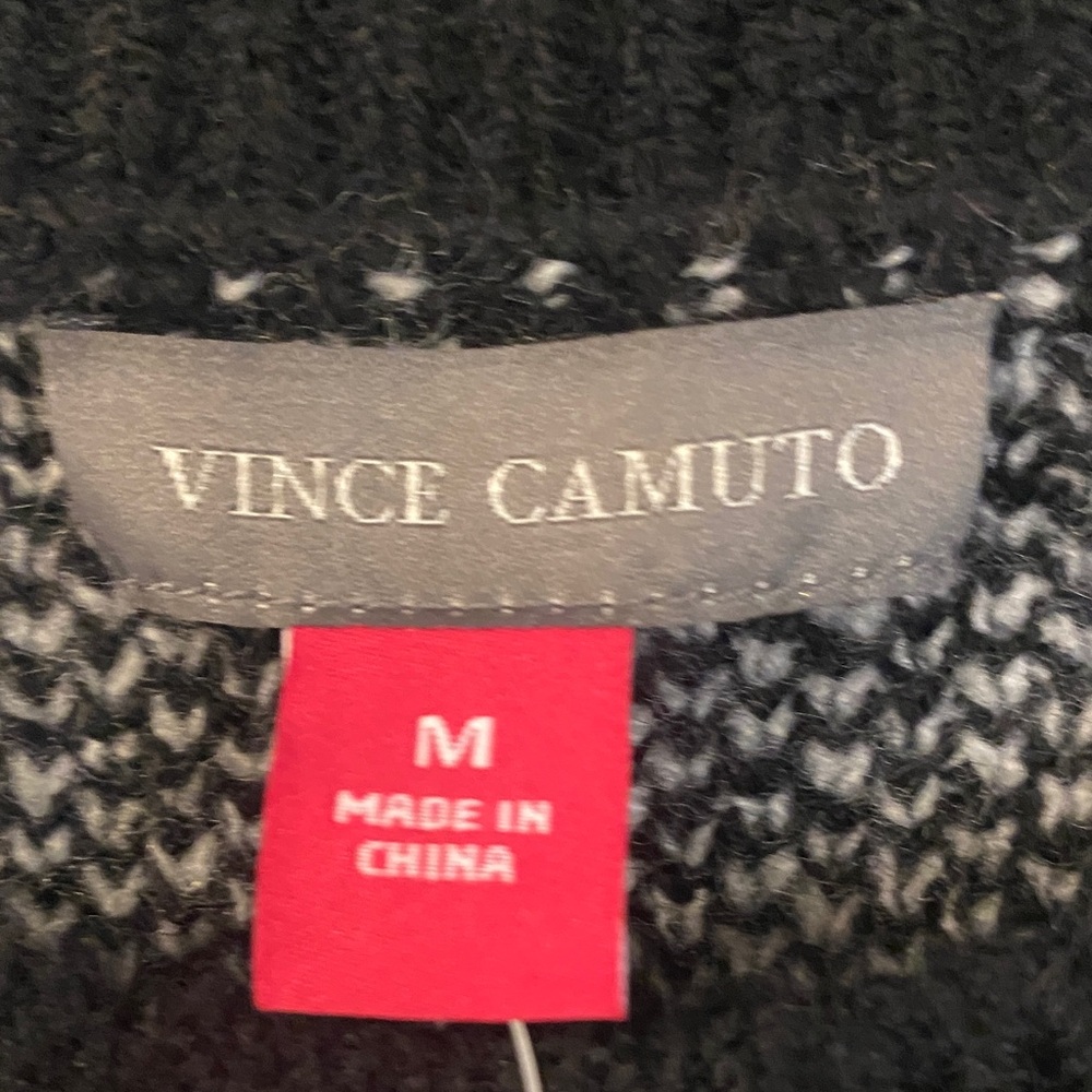 Vince Camuto Black and White Ghost Sweater - Picture 3 of 5